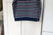Crew Navy/Stripe Sweatshirt New Size M