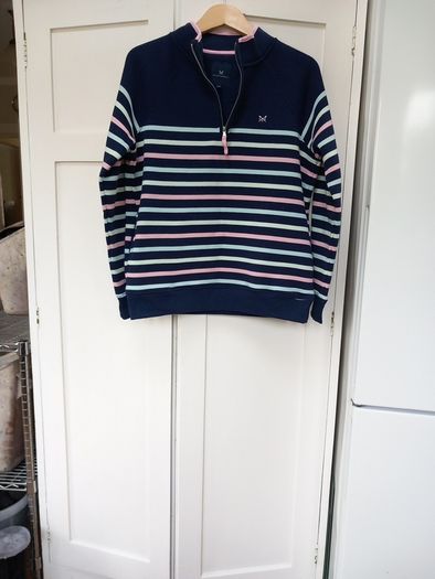 Crew Navy/Stripe Sweatshirt New Size M