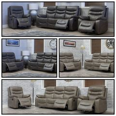 New 3+2 & 3+1+1 High Back Reclining Sofa Sets