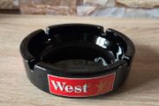 Vintage 1990s West Black Ashtray
