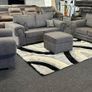 Kensington Grey Fabric Fullback Cushions Sofa Image 5