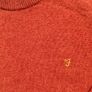 FARAH Lambswool jumper in orange color Image 4