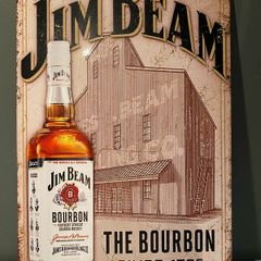 Jim Beam Tin Metal sign
