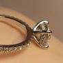 Rhodium Plated Sterling Silver 2ct  Moissanite Solitaire Ring Image 7
