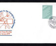 1979 Ireland Events European Parliamentary Elections Commemorative Stamp Illustrated The Irish Times First Day Cover (FDC)