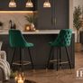 Luxury Velvet Bar Stools  Set Of 2  129e Image 3