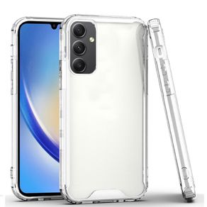 Samsung A15 5G Shockproof Transparent Hard PC TPU Hybrid Case Cover - Clear/Clear.