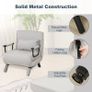 4-in-1 Multi-Functional Convertible Sofa Bed Recliner Chair Sleeper Floor Chair Lounger Versatile Folding Guest Bed 6-Position Removable Pillow Adjustable Small Spaces (Light Grey) Image 4