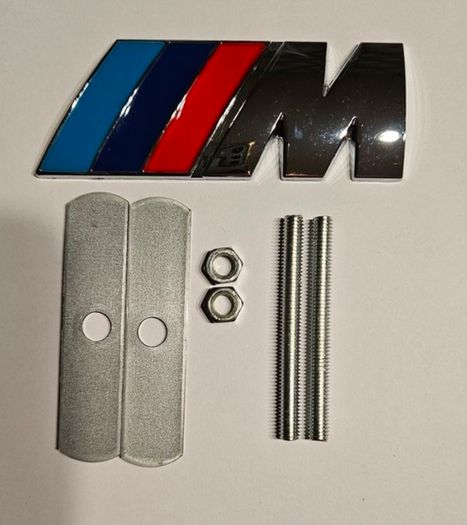 BMW M Power Chrome Car Front Grille Badge Emblems Stickers for BMW M M3 M4 M5 X5 X6 E46 E39 E90 E60 E36 F30 F10 E34 X5 E53 E30 F20 E92 E87