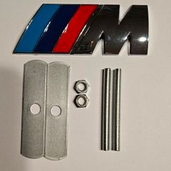 BMW M Power Chrome Car Front Grille Badge Emblems Stickers for BMW M M3 M4 M5 X5 X6 E46 E39 E90 E60 E36 F30 F10 E34 X5 E53 E30 F20 E92 E87
