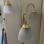 Retro 3-Light Arched Brass Floor Lamp Image 5
