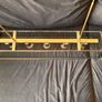 Brass & Glass 5 bulb hanging light fitting Image 2