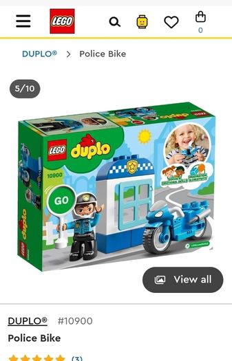 Lego Duplo Police Bike Set 10900