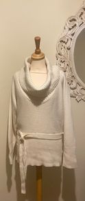 Luisa Cerano Wool/cashmere Blend Cowl Neck Sweater Size Uk14
