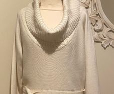 Luisa Cerano Wool/cashmere Blend Cowl Neck Sweater Size Uk14