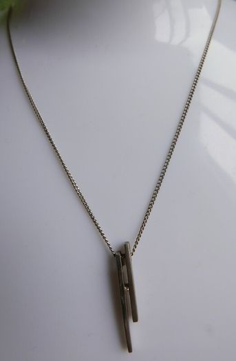 Vintage Sterling Silver Long Pendant Necklace (L20" - 4,18g)