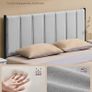 4ft x 7ft Steel Bed Frame with Padded Headboard Dove Grey Image 5