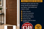 Deanta Walnut HP24 Solid Doors