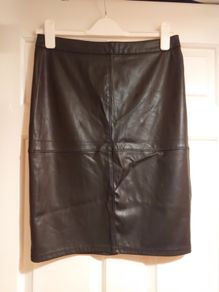 Faux leather skirt