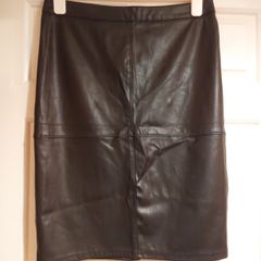 Faux leather skirt