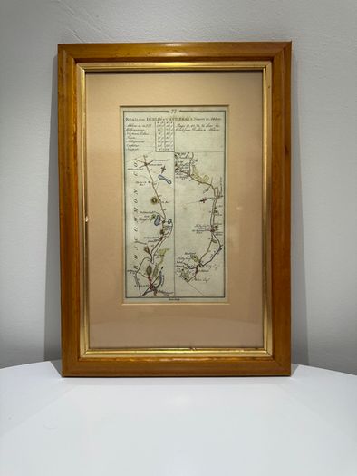 Irish Road Map (Thomas Kitchin / Terry Sculp) Dublin to Castlebar & Newport via Athlone