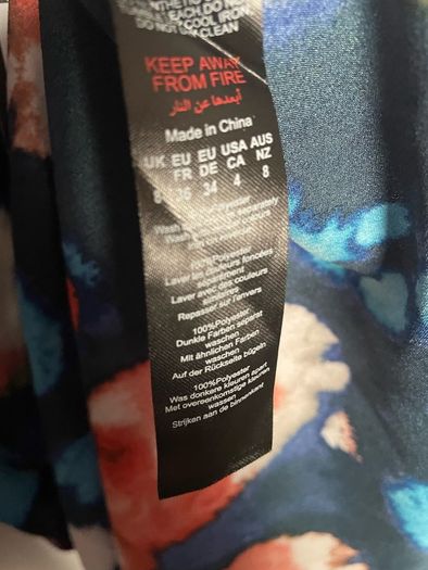 Boohoo Marble print satin dress size 8 New
