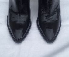 H&M Studio A/ W 2014 Black Patent Leather Mules