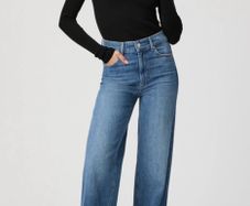 Paige Sasha distressed wide-leg jeans size 24 UK8