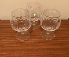 Galway Crystal Brandy Glasses trio (vintage)
