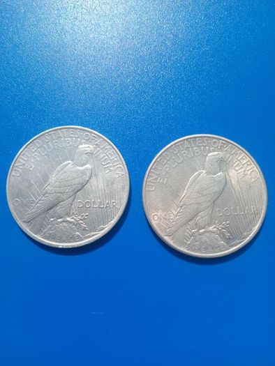 Coins peace dollars