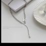 Chunky Chain Necklace with Pink B Pendant Image 9