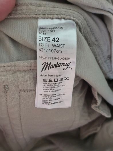 Mantaray Men's Cargo Shorts Size 42