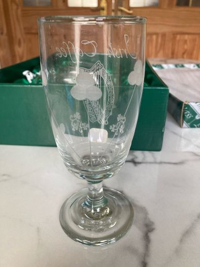 Eamon Glass/Hand Cut/ Irish Coffee Glasses