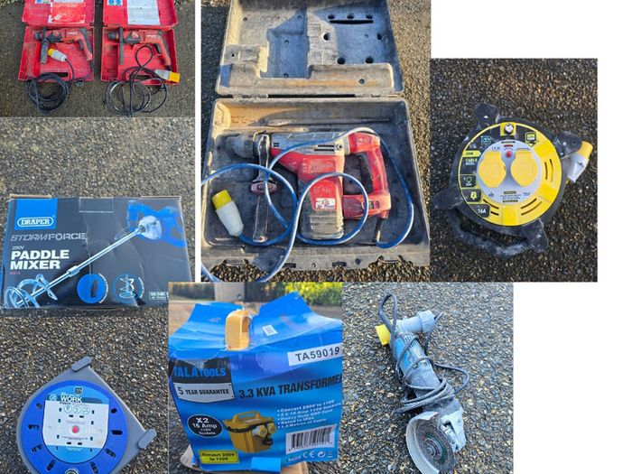 The tools. Paddle Mixer. Hammer Drill