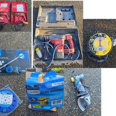 The tools. Paddle Mixer. Hammer Drill
