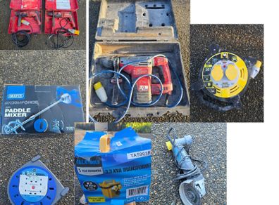 The tools. Paddle Mixer. Hammer Drill
