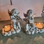 Set Of  2  Cupid Candle Night Lite Holders Image 3