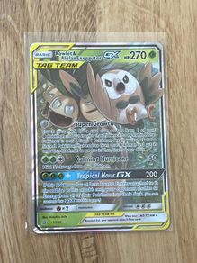 Rowlet & Alolan Exeggutor GX Pokemon Card