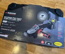 Parkside Performance 20V Cordless Brushless Flat Head Angle Grinder Accessories 125MM Cutting Disc. Indoor Outdoor Maintenance DIY Projects Garage Garden Mechanic Bank Holiday Weekend Offer.