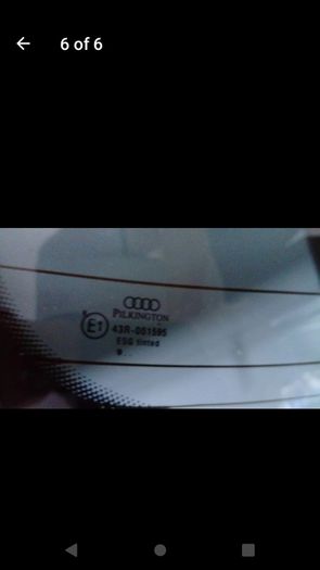 Audi A3 8PA rear window