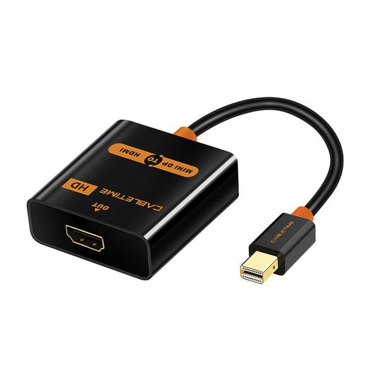 Cabletime Mini DisplayPort to HDMI 1080P Female (Video-Audio) TV (Gold-Plated) Adapter (White) (Brand New/Warranty)