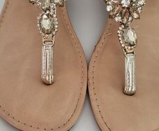Ciaodea jewel encrusted thong sandals Sz 40 (Fit 6.5 - 7 UK)  Rrp 79.99 (New)