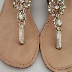 Ciaodea jewel encrusted thong sandals Sz 40 (Fit 6.5 - 7 UK)  Rrp 79.99 (New)