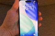 iPhone 15 pro blue titanium 128gb unlocked, battery percentage 93%
