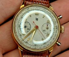 LiP vintage cronograph 50's 18k gold