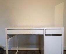 White Computer Desk with Drawers