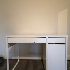 White Computer Desk with Drawers