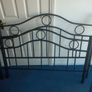 Double Metal Bed Frame - 140 x 190 cm (Black) Image 2