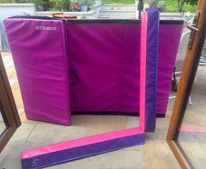 Gym mat and gymnastic beam