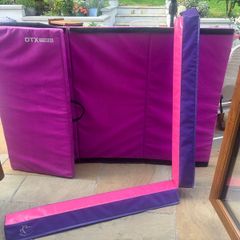 Gym mat and gymnastic beam